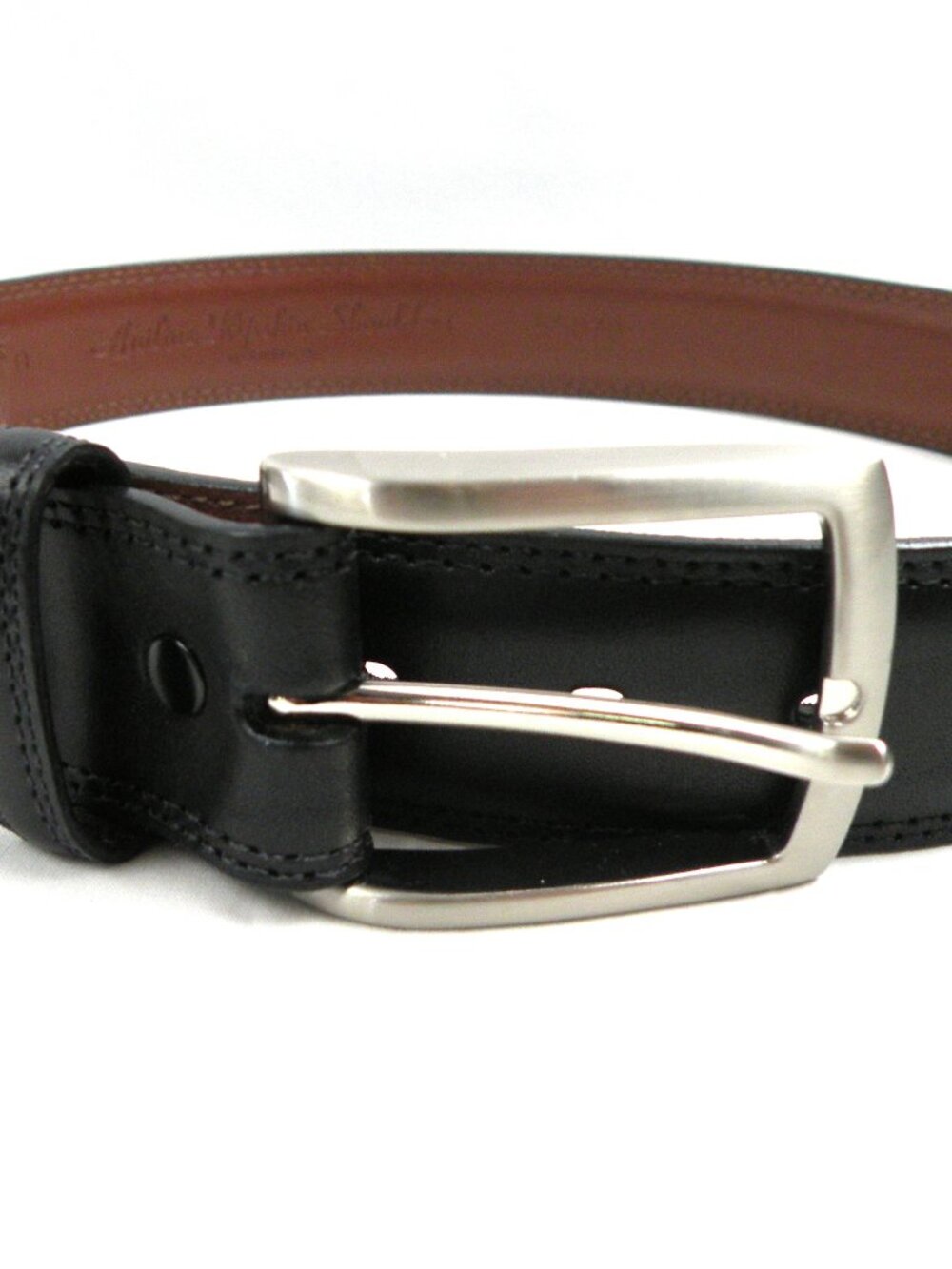 Worn Once! Torino Aniline Kipskin Black Leather Belt Mens Belt size 30